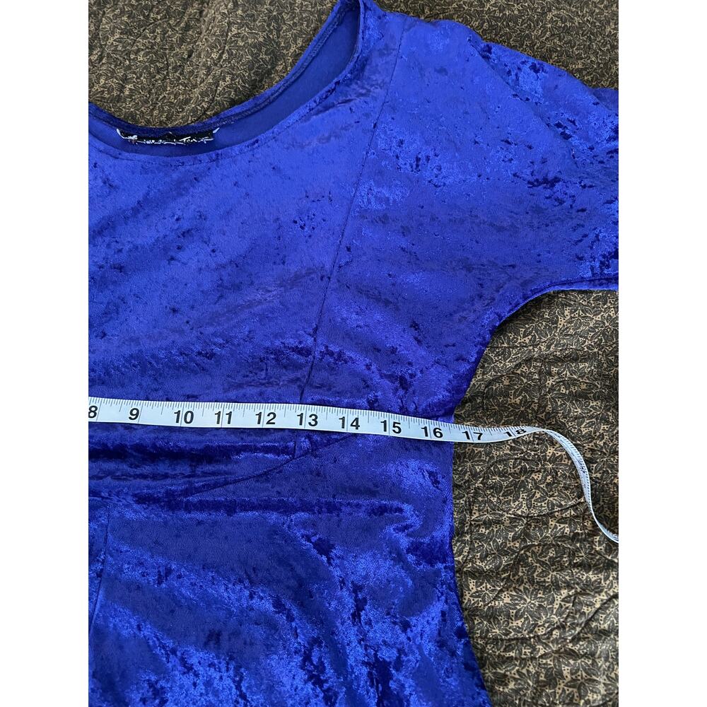 Vintage 90s All That Jazz crushed velvet purple maxi dress witchy whimsy goth - Picture 10 of 13